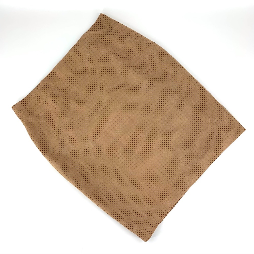 Isaac Mizrahi Live Tan Laser Cut Knee Length Skirt, 16
